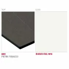 Mesa de Jantar com Tampo Hpl e Base Metálica Made in Italy - Aresto Viadurini