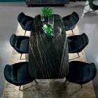 Mesa de Jantar com Tampo em Fine Made in Italy Hypermarble - Settimmio Viadurini