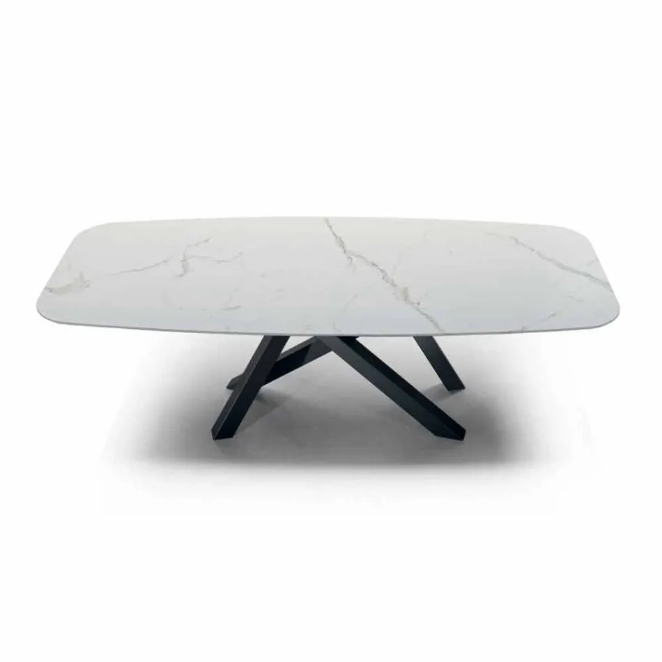 Mesa de Jantar com Tampo em Fine Made in Italy Hypermarble - Settimmio Viadurini