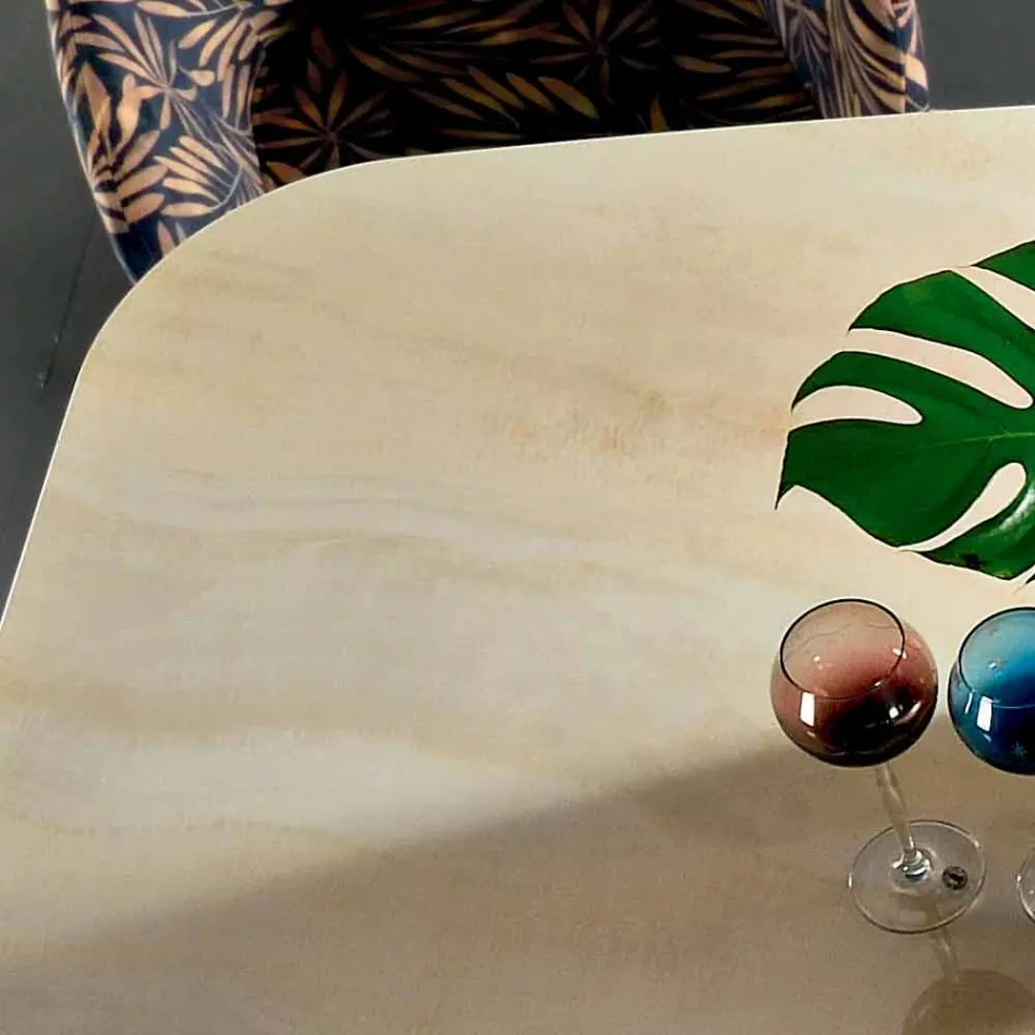 Mesa de Jantar com Tampo em Fine Made in Italy Hypermarble - Settimmio Viadurini