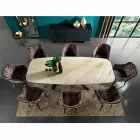 Mesa de Jantar com Tampo em Fine Made in Italy Hypermarble - Settimmio Viadurini