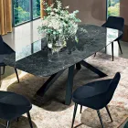 Mesa de Jantar com Tampo em Fine Made in Italy Hypermarble - Settimmio Viadurini