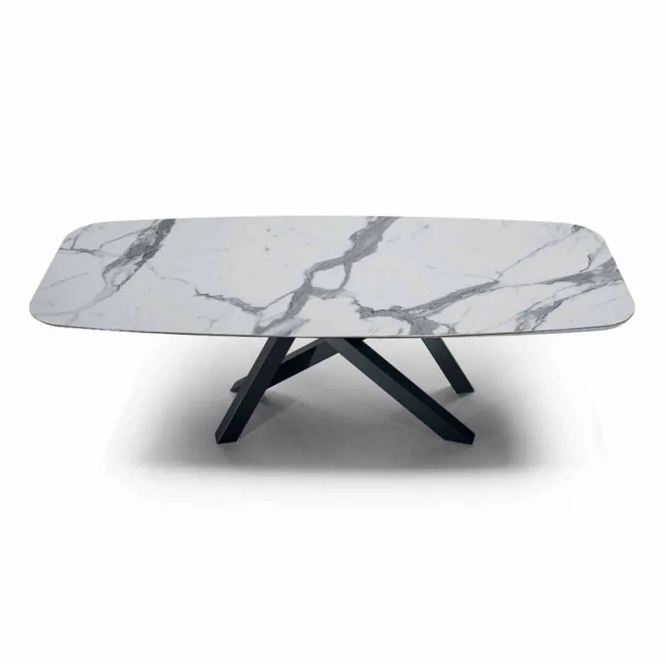 Mesa de Jantar com Tampo em Fine Made in Italy Hypermarble - Settimmio Viadurini