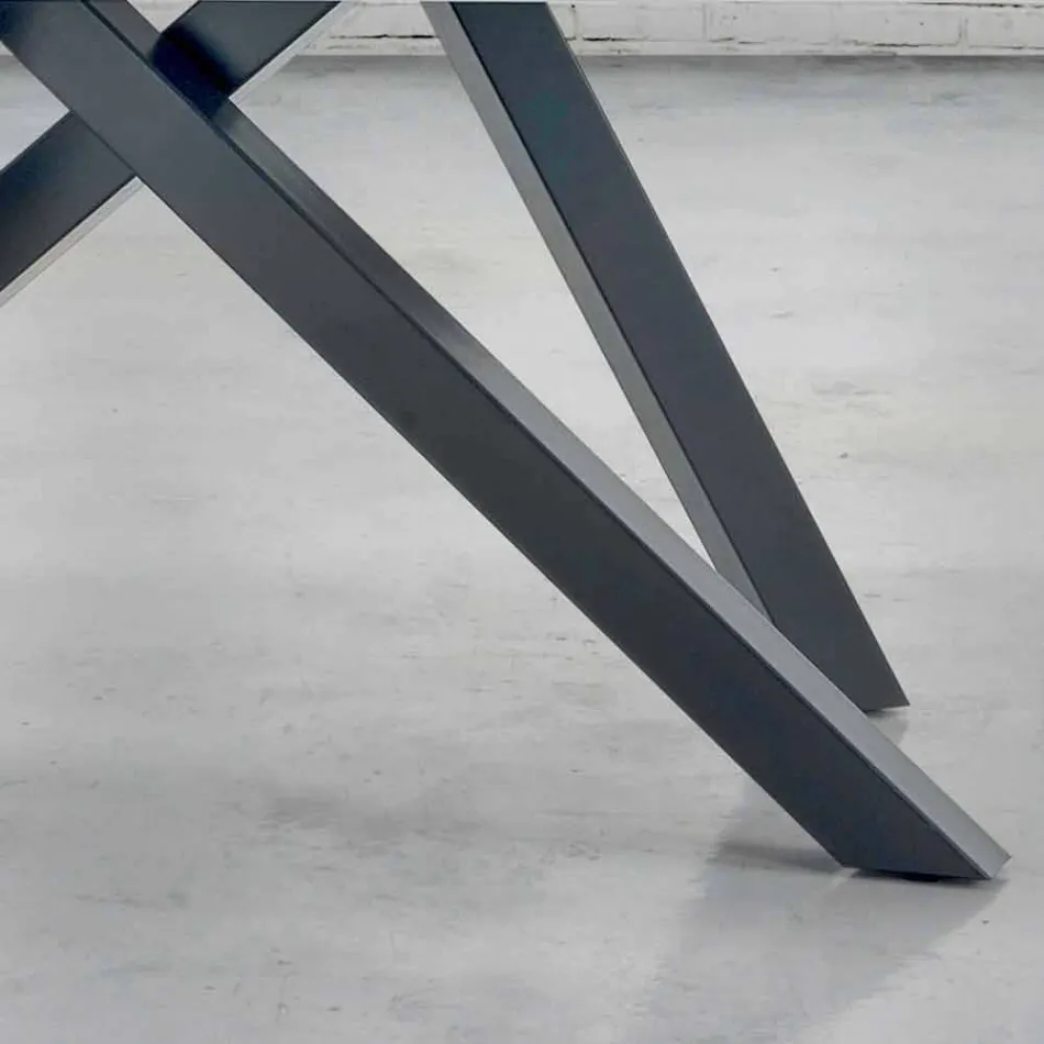 Mesa de Jantar com Tampo de Madeira Folheada Made in Italy - Settimmio Viadurini