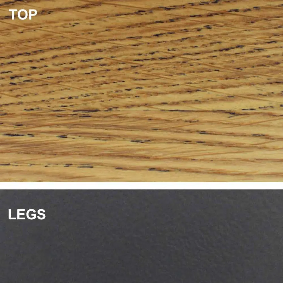 Mesa de Jantar com Tampo de Madeira Folheada Made in Italy - Settimmio Viadurini