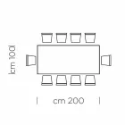 Mesa de Jantar com Tampo de Madeira Folheada Made in Italy - Settimmio Viadurini