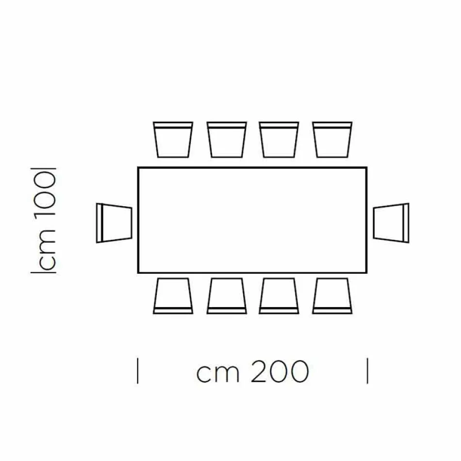 Mesa de Jantar com Tampo de Madeira Folheada Made in Italy - Settimmio Viadurini