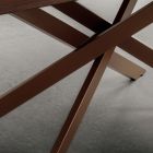 Mesa de jantar luxuosa com tampo de nogueira descascada Made in Italy - Carlino Viadurini