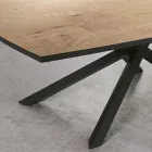 Mesa de Jantar com Tampo em Folheado de Carvalho Made in Italy - Antonino Viadurini