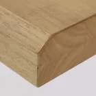 Mesa de Jantar com Tampo em Madeira Maciça Real e Base em Metal - Ibisco Viadurini