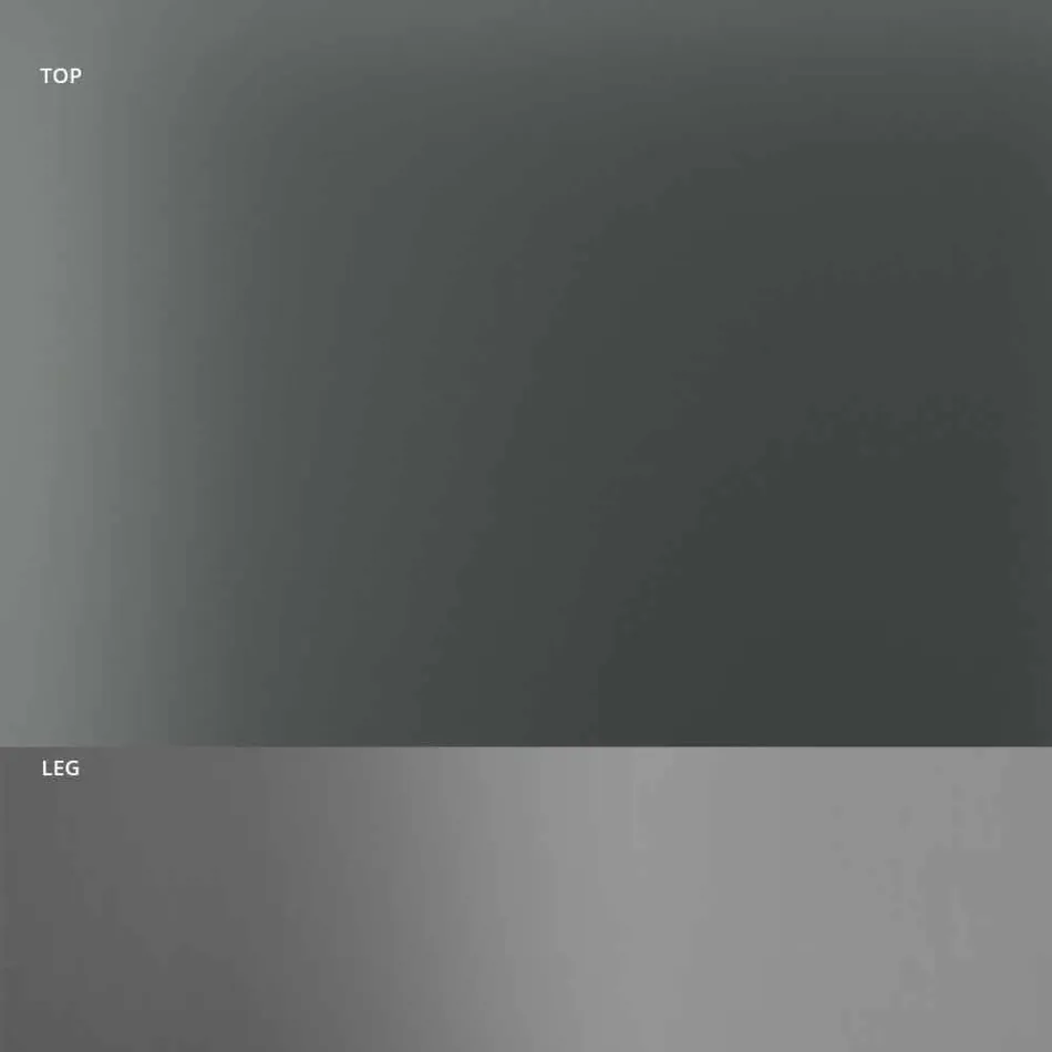 Mesa de jantar com tampo de vidro fumê e base de metal 4 dimensões - Speck Viadurini