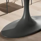 Mesa de jantar de qualidade com tampo de vidro lacado Made in Italy - Brontolo Viadurini