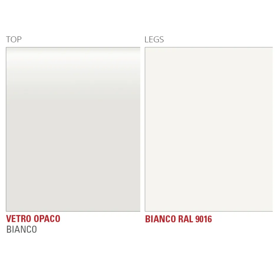 Mesa de jantar de qualidade com tampo de vidro lacado Made in Italy - Brontolo Viadurini