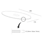 Mesa de jantar de qualidade com tampo de vidro lacado Made in Italy - Brontolo Viadurini