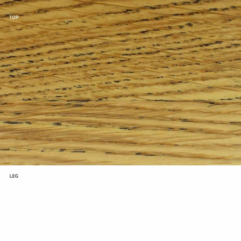 Mesa de Jantar com Tampo Folheado Oval Fabricado na Itália - Dólares Viadurini