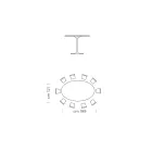 Mesa de Jantar com Tampo Folheado Oval Fabricado na Itália - Dólares Viadurini