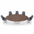 Mesa de Jantar com Tampo Oval em HPL Laminado Made in Italy - Dólares