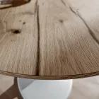 Mesa de Jantar com Tampo Oval em Contraplacado Made in Italy - Brontolo Viadurini