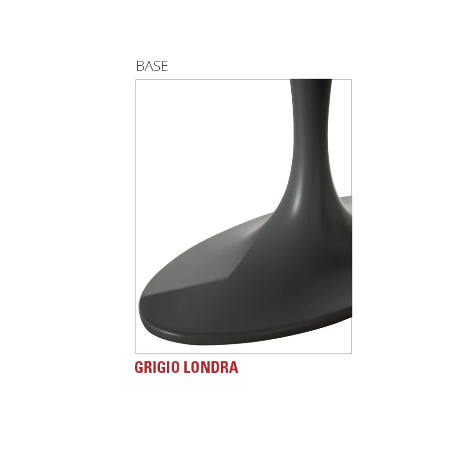 Mesa de Jantar com Tampo Oval em Contraplacado Made in Italy - Brontolo Viadurini