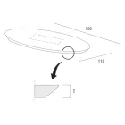 Mesa de Jantar com Tampo Oval em Contraplacado Made in Italy - Brontolo Viadurini