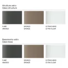 Mesa de Jantar com Tampo Quadrado e Base de Vidro Made in Italy - Tiseo Viadurini