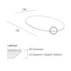 Mesa de Jantar com Tampo Laminado Redondo Fabricado na Itália - Lingotto Viadurini