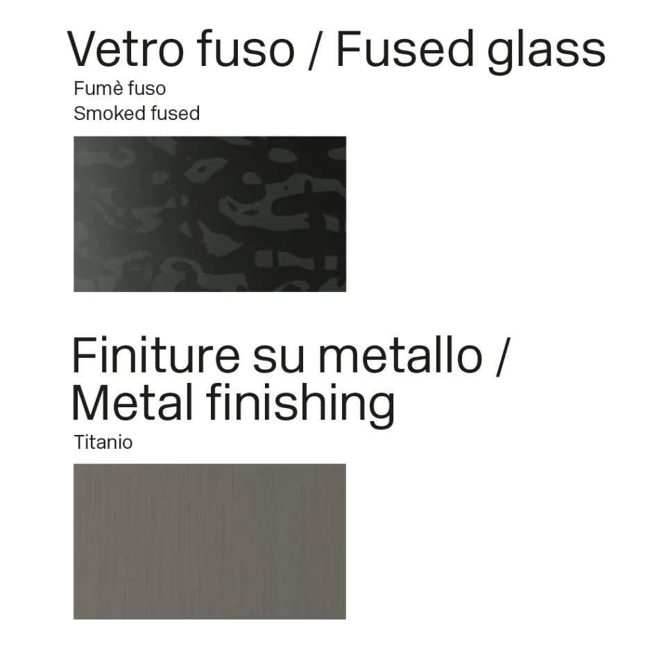Mesa de jantar Opalia de 320 cm em vidro e metal, fabricada na Itália. Viadurini