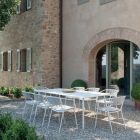 Mesa de jantar retangular ao ar livre em aço galvanizado fabricado na Itália - Elvia Viadurini