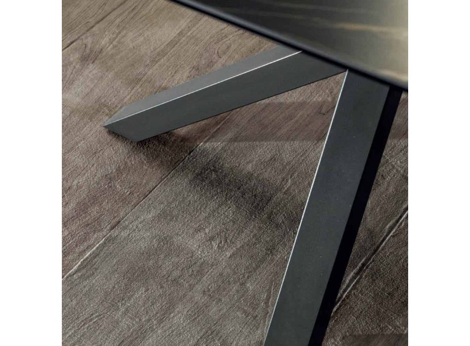 Mesa de jantar de design com tampo de cerâmica extensível até 240 cm - Ultron Viadurini