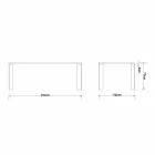 Mesa de jantar design em design de nogueira natural, L200xP100cm, Yvonne Viadurini