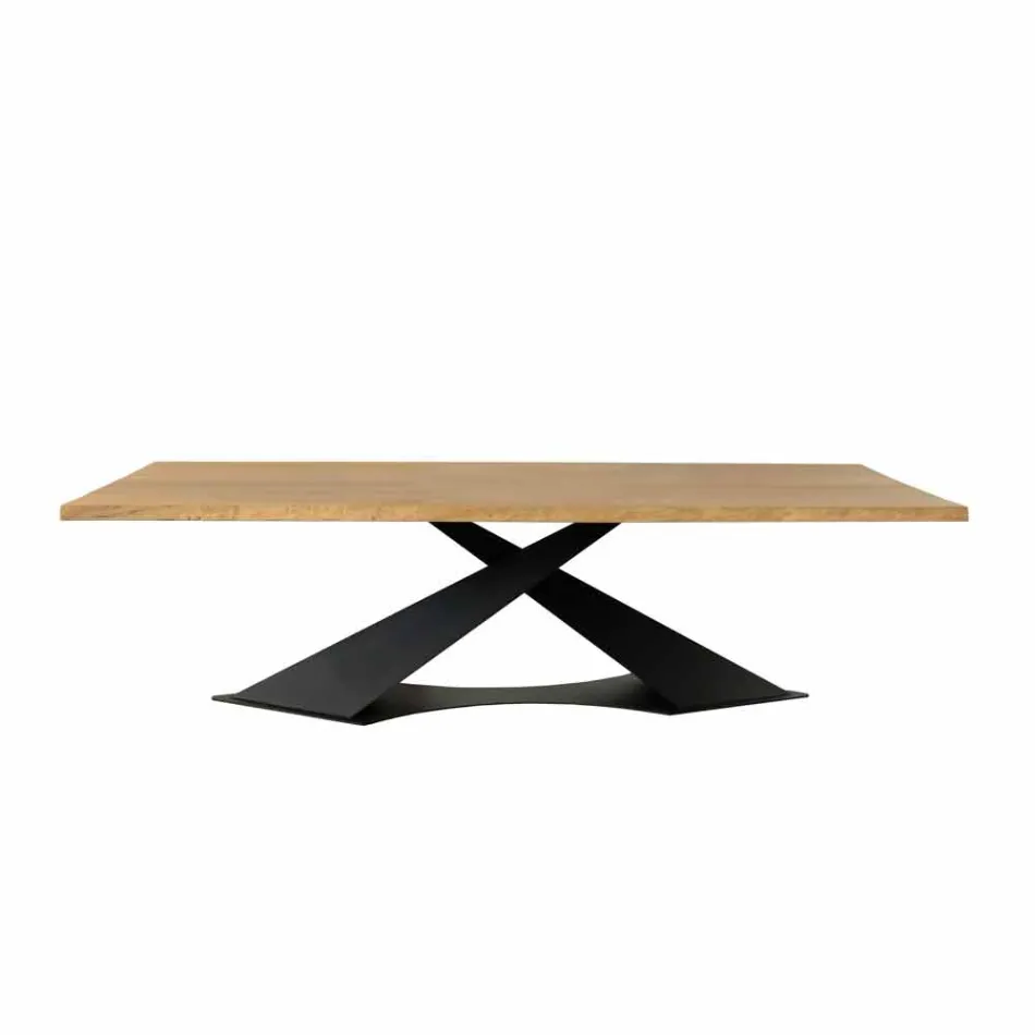 Mesa de jantar design moderno com Elliot made in Italy oak top Viadurini