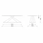 Mesa de jantar design moderno com Elliot made in Italy oak top Viadurini