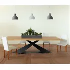 Mesa de jantar design moderno com Elliot made in Italy oak top Viadurini