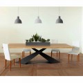 Mesa de jantar design moderno com Elliot made in Italy oak top