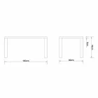 Mesa de jantar design moderno em carvalho maciço, L160xP90cm, Loran Viadurini