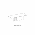 Mesa de jantar design em base de cerâmica e vidro fumado fabricada na Itália - aleatória Viadurini