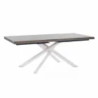 Mesa de Jantar Design em Madeira e Metal Made in Italy - Skipper Viadurini