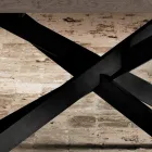 Mesa de jantar design em carvalho e metal fez Itália Oncino Viadurini