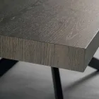 Mesa de jantar design em carvalho e metal fez Itália Oncino Viadurini