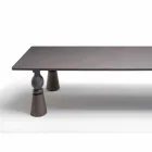 Mesa de jantar design em madeira de carvalho cinza, made in Italy, Theseus Viadurini