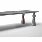 Mesa de jantar design em madeira de carvalho cinza, made in Italy, Theseus Viadurini