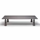 Mesa de jantar design em madeira de carvalho cinza, made in Italy, Theseus Viadurini