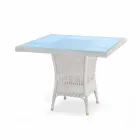 Mesa de jantar de jantar de polietileno tecidos à mão do Chade Viadurini