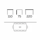 Mesa de Jantar Design em Vidro Fumado e Cinza Oleada Made in Italy - Croma Viadurini