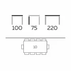 Mesa de jantar de design moderno em Gres e Ash Made in Italy - Charol Viadurini