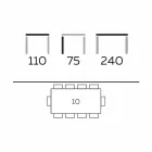 Mesa de jantar de design moderno em Gres e Ash Made in Italy - Charol Viadurini