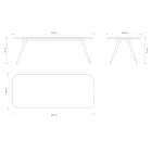 Mesa de jantar de qualidade com tampo em madeira de freixo fabricada na Itália - Ulma Viadurini