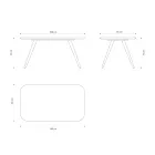 Mesa de jantar de qualidade com tampo em madeira de freixo fabricada na Itália - Ulma Viadurini