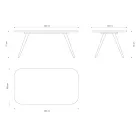 Mesa de jantar de qualidade com tampo em madeira de freixo fabricada na Itália - Ulma Viadurini