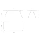 Mesa de jantar de qualidade com tampo em madeira de freixo fabricada na Itália - Ulma Viadurini
